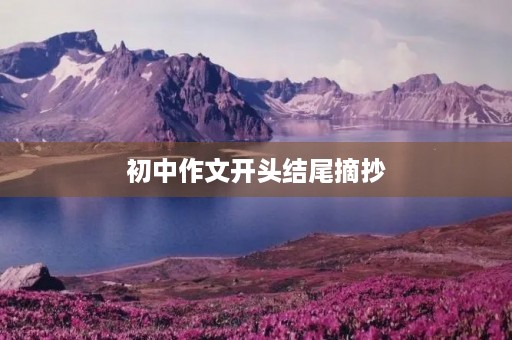 初中作文开头结尾摘抄 初中作文开头结尾摘抄