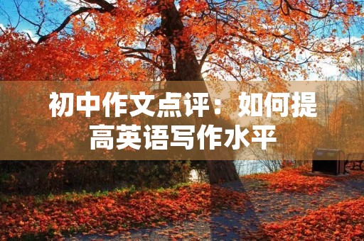 初中作文点评:如何提高英语写作水平 初中作文点评:如何提高英语写作水平