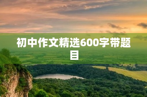 初中作文精选600字带题目