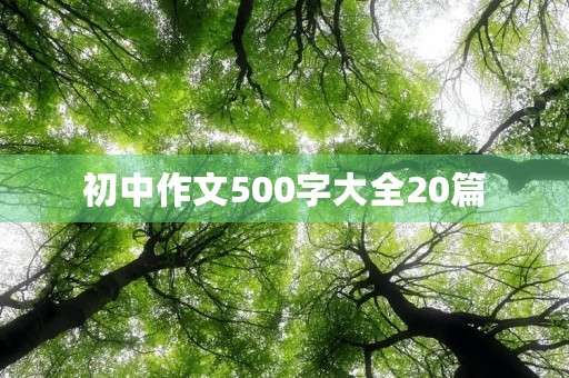初中作文500字大全20篇