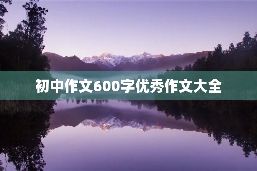 初中作文600字优秀作文大全 初中作文600字优秀作文大全