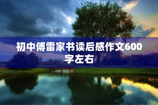 初中傅雷家书读后感作文600字左右