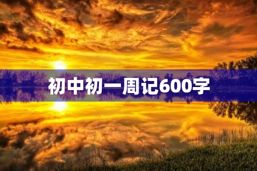 初中初一周记600字