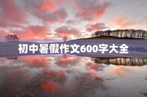 初中暑假作文600字大全 初中暑假作文600字大全