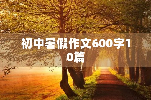 初中暑假作文600字10篇