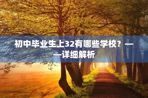 初中毕业生上32有哪些学校？——详细解析