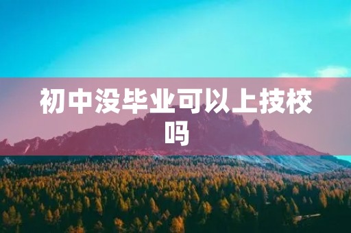 初中没毕业可以上技校吗