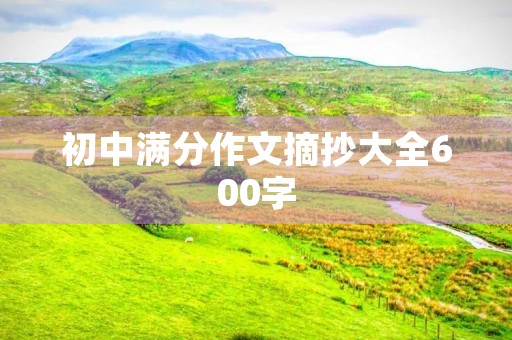 初中满分作文摘抄大全600字 初中满分作文摘抄大全600字