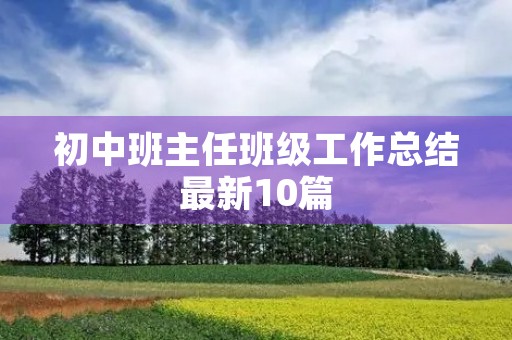 初中班主任班级工作总结最新10篇