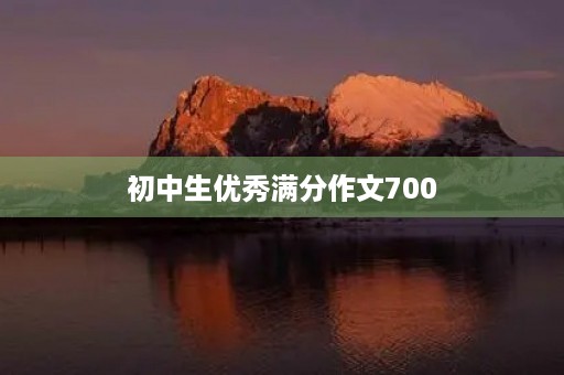 初中生优秀满分作文700 初中生优秀满分作文700