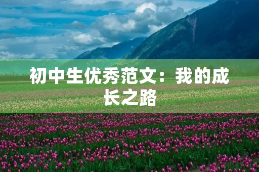 初中生优秀范文：我的成长之路
