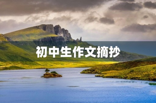 初中生作文摘抄