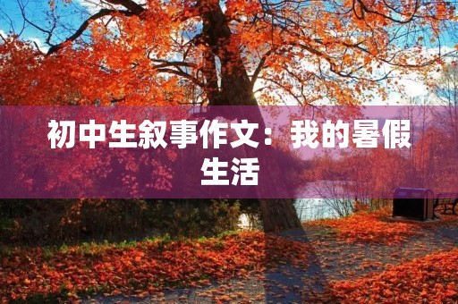初中生叙事作文：我的暑假生活