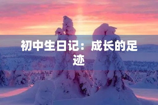 初中生日记：成长的足迹