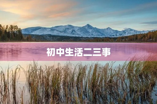 初中生活二三事 初中生活二三事