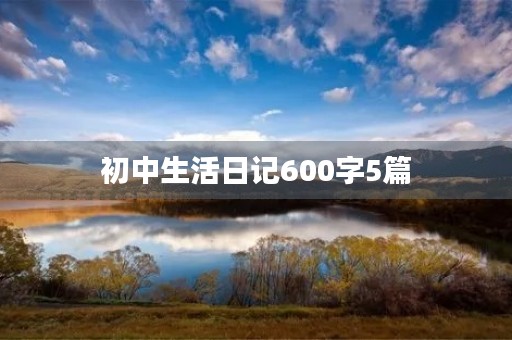 初中生活日记600字5篇