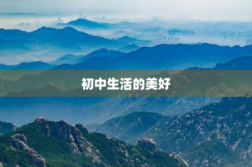 初中生活的美好 初中生活的美好