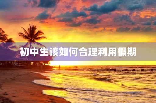 初中生该如何合理利用假期 初中生该如何合理利用假期