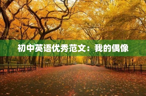 初中英语优秀范文：我的偶像
