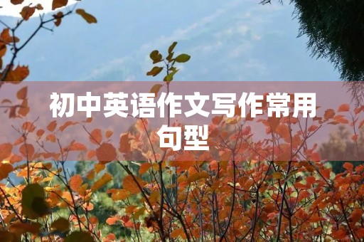 初中英语作文写作常用句型 初中英语作文写作常用句型