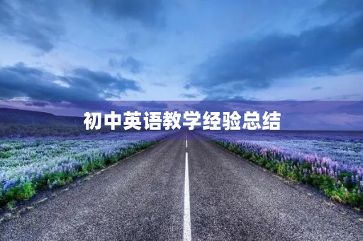初中英语教学经验总结