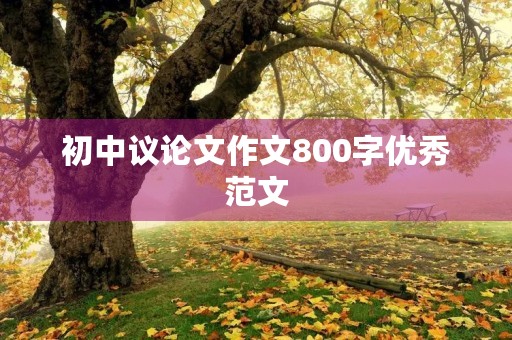 初中议论文作文800字优秀范文 初中议论文作文800字优秀范文