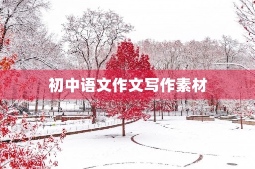 初中语文作文写作素材 初中语文作文写作素材