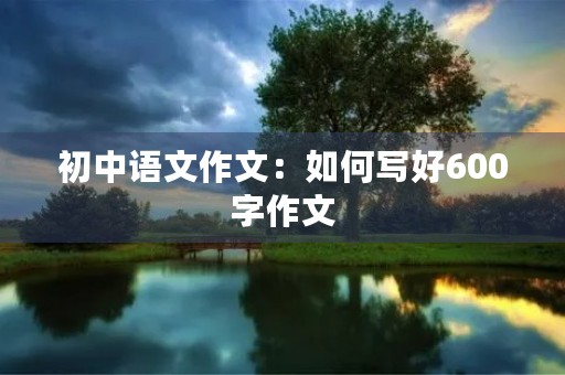 初中语文作文：如何写好600字作文