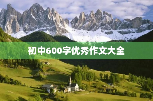 初中600字优秀作文大全 初中600字优秀作文大全