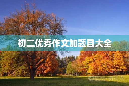 初二优秀作文加题目大全