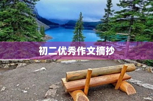 初二优秀作文摘抄 初二优秀作文摘抄