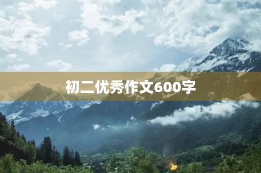 初二优秀作文600字