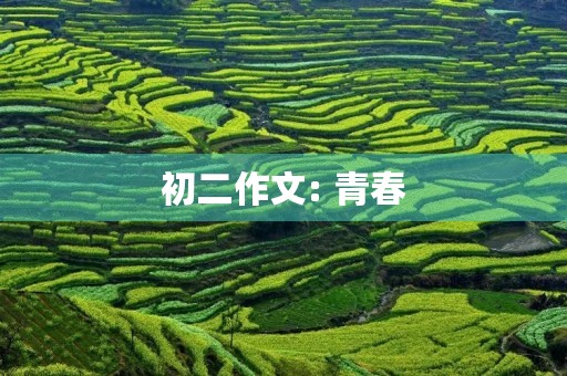 初二作文: 青春，就是要勇敢做自己