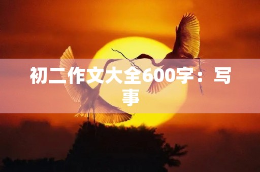 初二作文大全600字:写事 初二作文大全600字:写事