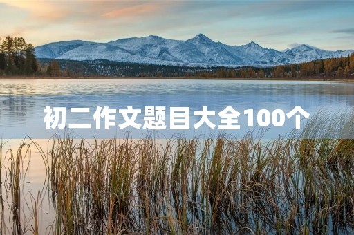 初二作文题目大全100个