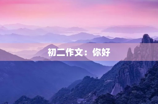 初二作文：你好