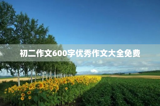 初二作文600字优秀作文大全免费 初二作文600字优秀作文大全免费