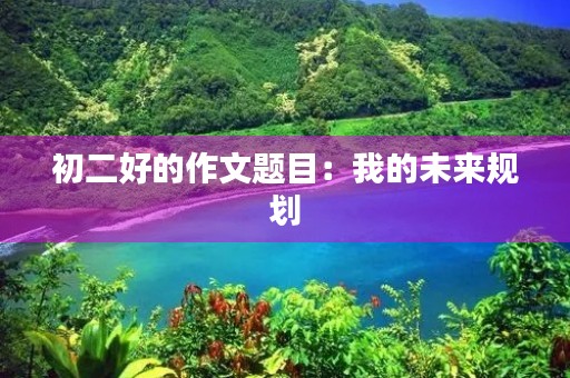 初二好的作文题目：我的未来规划