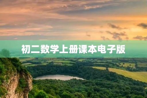 初二数学上册课本电子版
