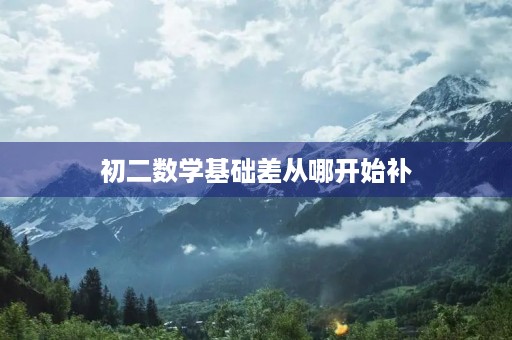 初二数学基础差从哪开始补 初二数学基础差从哪开始补