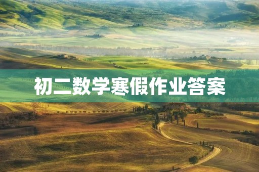 初二数学寒假作业答案 初二数学寒假作业答案