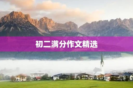 初二满分作文精选 初二满分作文精选