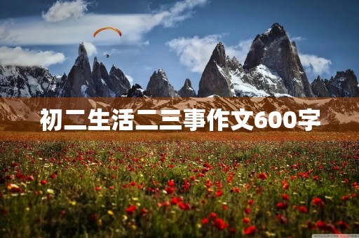 初二生活二三事作文600字