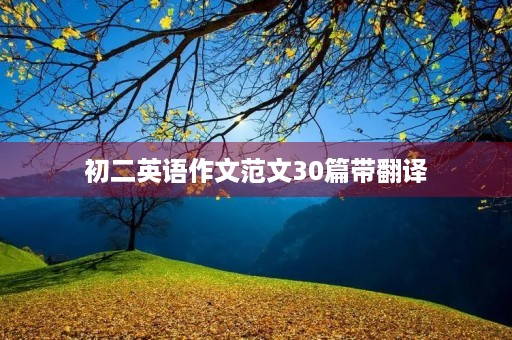 初二英语作文范文30篇带翻译 初二英语作文范文30篇带翻译