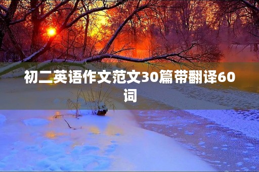 初二英语作文范文30篇带翻译60词 初二英语作文范文30篇带翻译60词
