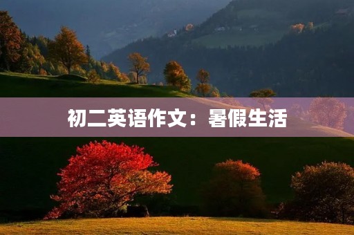 初二英语作文：暑假生活