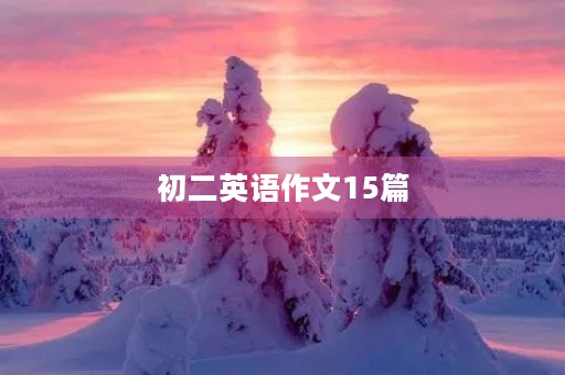 初二英语作文15篇