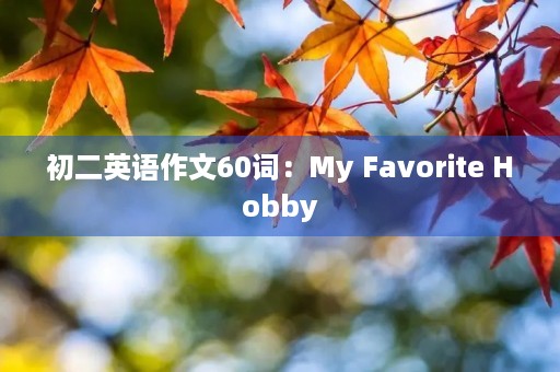 初二英语作文60词：My Favorite Hobby