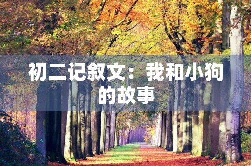 初二记叙文：我和小狗的故事