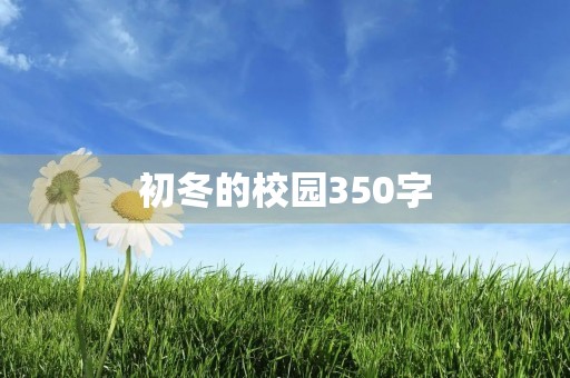 初冬的校园350字